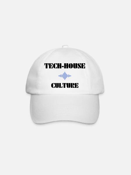 Tech House Culture - Baseballkappe - Weiß/Weiß