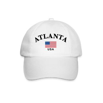 Atlanta, USA - Baseballkappe - Weiß/Weiß - Vorne