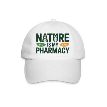 Naturheilkunde Nature ist mein Pharmazeutischer Fachmann - Baseballkappe - Weiß/Weiß - Vorne