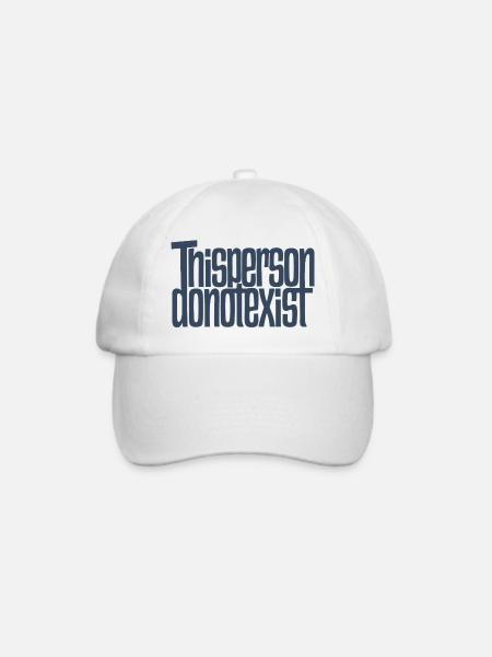 ThisPersonNichtExistExist. - Baseballkappe - Weiß/Weiß