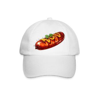 Bratwurst - Baseballkappe - Weiß/Weiß - Vorne