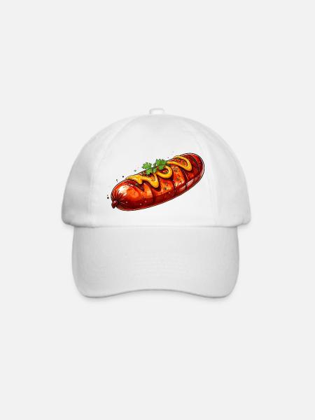 Bratwurst - Baseballkappe - Weiß/Weiß