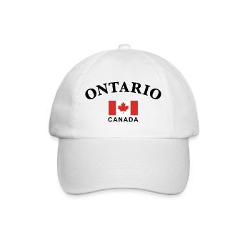 Ontario, Kanada - Baseballkappe - Weiß/Weiß - Vorne