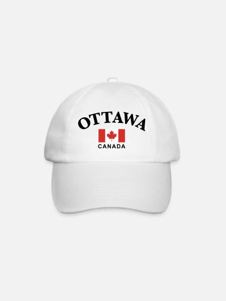 Ottawa, Kanada - Baseballkappe - Weiß/Weiß