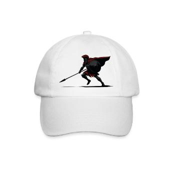 Spartanische Schatten- und Speer-Maskottchen Spartanische Tarnung - Baseballkappe - Weiß/Weiß - Vorne
