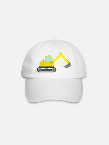 Bagger - Baseballkappe - Weiß/Weiß