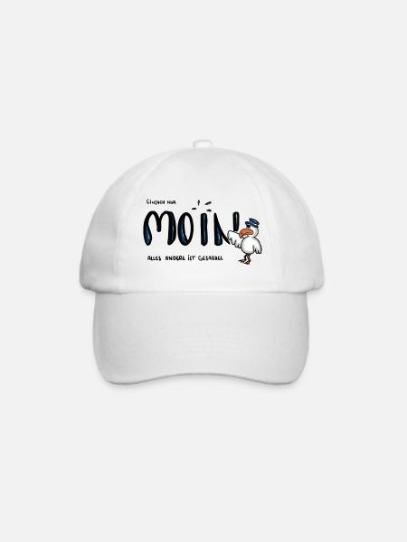 Moin Küstenseemöwe im Sailor-Style - Baseballkappe - Weiß/Weiß