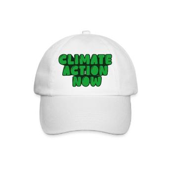 Klimaschutz jetzt - Baseballkappe - Weiß/Weiß - Vorne