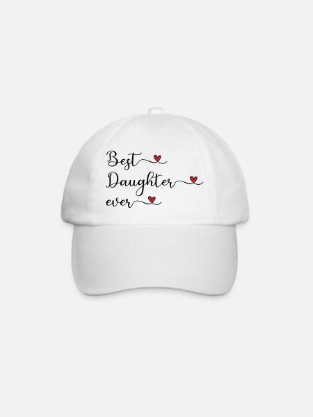 Tochter - beste Tochter der Welt - Baseballkappe - Weiß/Weiß