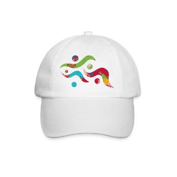 yoga-design_20 - Baseballkappe - Weiß/Weiß - Vorne