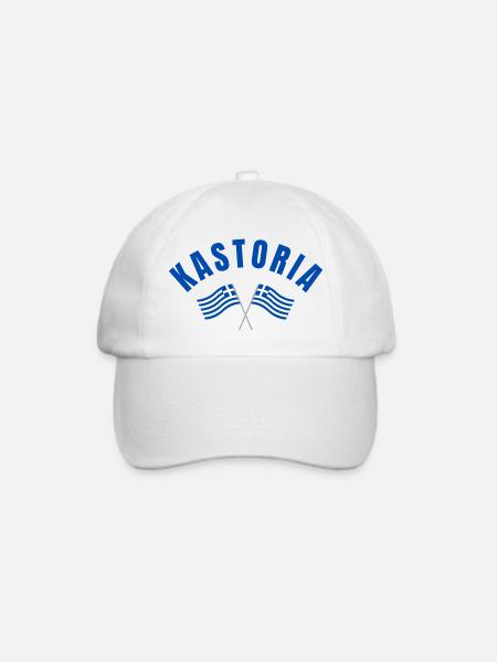 Kastoria Griechische Flaggen - Baseballkappe - Weiß/Weiß