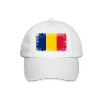 Land Tschad - Baseballkappe - Weiß/Weiß - Vorne
