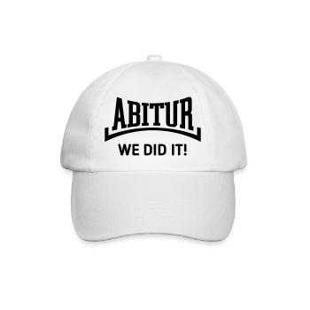 Abitur – We Did It! (Abschlussklasse / Konkav / B) - Baseballkappe - Weiß/Weiß - Vorne