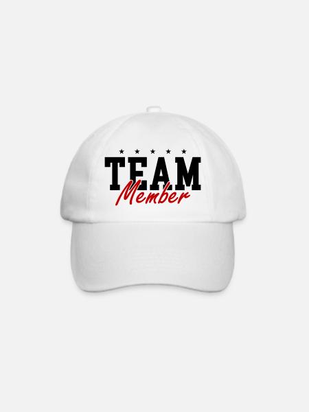 Team Mitglied - Baseballkappe - Weiß/Weiß