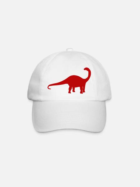 Brontosaurus Silhouette - Baseballkappe - Weiß/Weiß