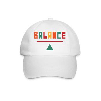 Balance Farbpalette über Linie - Baseballkappe - Weiß/Weiß - Vorne