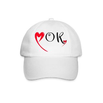 Herzlichen Glückwunsch zum Geburtstag Mama Rotes Herz Liebe Mütter Mor - Baseballkappe - Weiß/Weiß - Vorne
