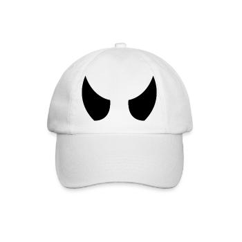 Teufelshörner - Baseballkappe - Weiß/Weiß - Vorne