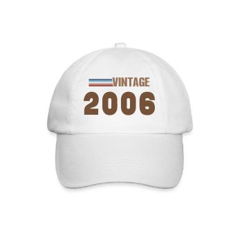 20 Jahre 2006 Handgeschriebenes Skript-T-Shirt - Baseballkappe - Weiß/Weiß - Vorne