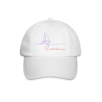 Vitamin Sea Segelmotiv - Baseballkappe - Weiß/Weiß - Vorne