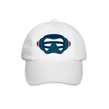 Taucherbrille Tauchen Schnorcheln Tauchschule - Baseballkappe - Weiß/Weiß - Vorne
