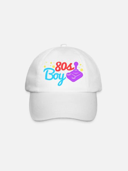 80er Jahre Junge - Baseballkappe - Weiß/Weiß