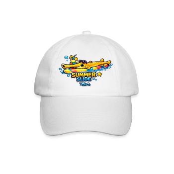 Sommergleiter Krokodil mit Schlauchboot - Baseballkappe - Weiß/Weiß - Vorne