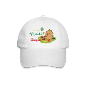 Verspielte Obstbärenplatte - Baseballkappe - Weiß/Weiß - Vorne