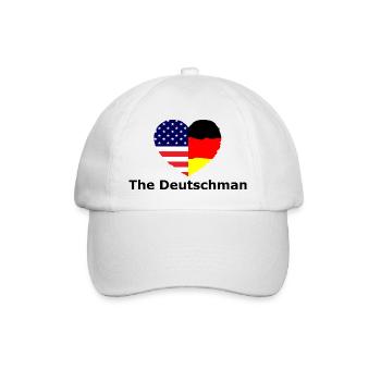 Herzflagge USADeutschland Fusion - Baseballkappe - Weiß/Weiß - Vorne