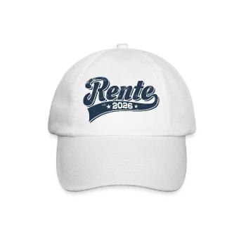 Rente 2026 - Ruhestand - Pension - Baseballkappe - Weiß/Weiß - Vorne