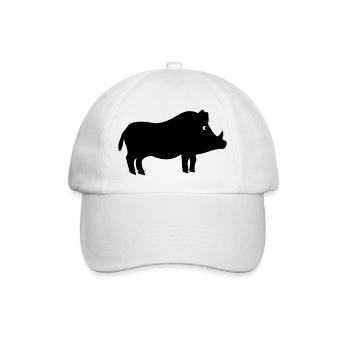 Wildschwein - Baseballkappe - Weiß/Weiß - Vorne