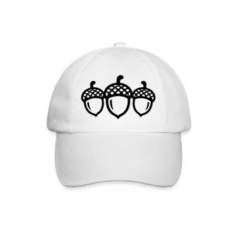 Eichel Symbol - Baseballkappe - Weiß/Weiß - Vorne