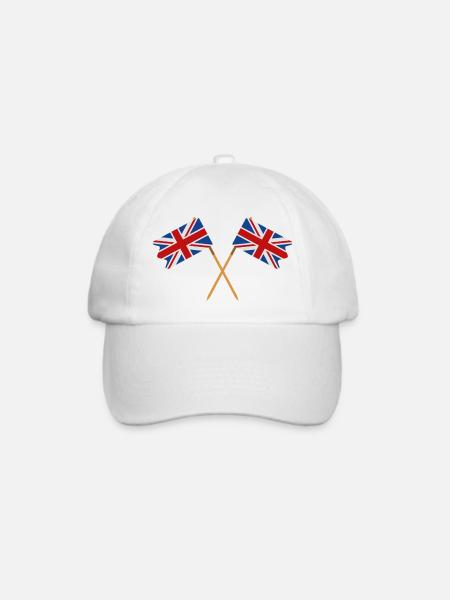 Flagge Großbritanniens - Baseballkappe - Weiß/Weiß