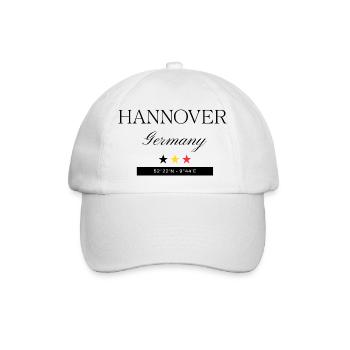 Hannover Deutschland Souvenir Reise minimalistisch - Baseballkappe - Weiß/Weiß - Vorne