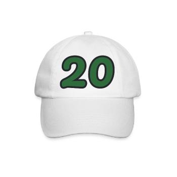 20. 20. JAHRESTAG. 20-JÄHRIGES JUBILÄUM. 20 JAHRE. - Baseballkappe - Weiß/Weiß - Vorne