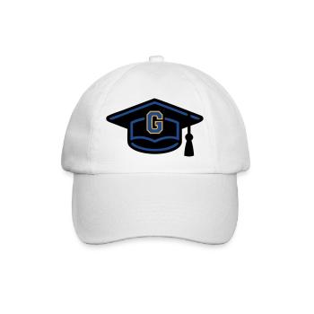 Doktorhut Buchstabe Icon - Baseballkappe - Weiß/Weiß - Vorne