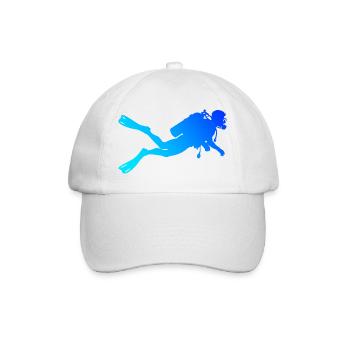 Apnoetauchen Geschenkidee für Unterwasserabenteuer - Baseballkappe - Weiß/Weiß - Vorne