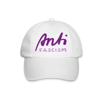 Anti Faschismus - Baseballkappe - Weiß/Weiß - Vorne