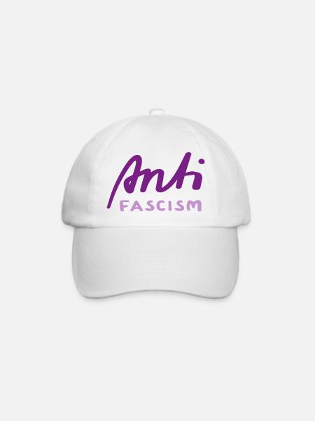 Anti Faschismus - Baseballkappe - Weiß/Weiß