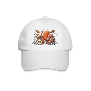 Octopus Drum Groove Masters - Baseballkappe - Weiß/Weiß - Vorne
