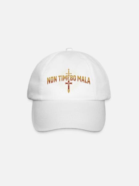 Non Timebo Mala - Baseballkappe - Weiß/Weiß