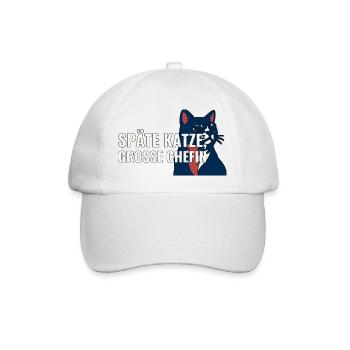 Geschenk zur Adoption einer älteren Katze - Baseballkappe - Weiß/Weiß - Vorne
