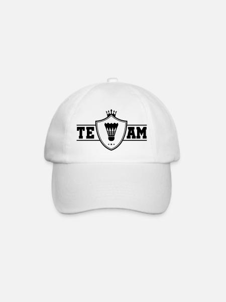 Badminton Team - Baseballkappe - Weiß/Weiß