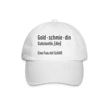 Goldschmiedin Substantiv Definition Geschenk - Baseballkappe - Weiß/Weiß - Vorne