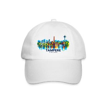 Tampere - Finland - Finnland - Suomi Skandinavien - Baseballkappe - Weiß/Weiß - Vorne
