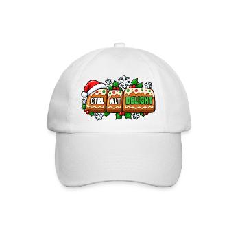 Ctrl Alt Delight Weihnachtsdesign - Baseballkappe - Weiß/Weiß - Vorne