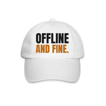 Offline und in Ordnung - Baseballkappe - Weiß/Weiß - Vorne