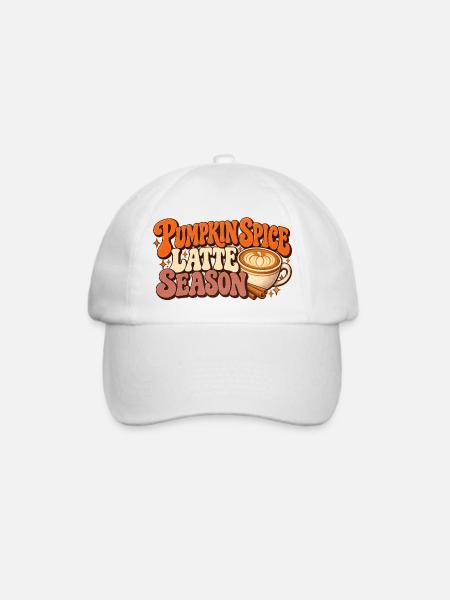 Pumpkin Spice Latte Season - Baseballkappe - Weiß/Weiß