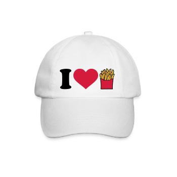 Pommes - Baseballkappe - Weiß/Weiß - Vorne