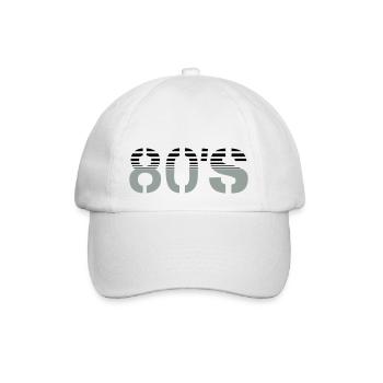 80s Logo - Baseballkappe - Weiß/Weiß - Vorne